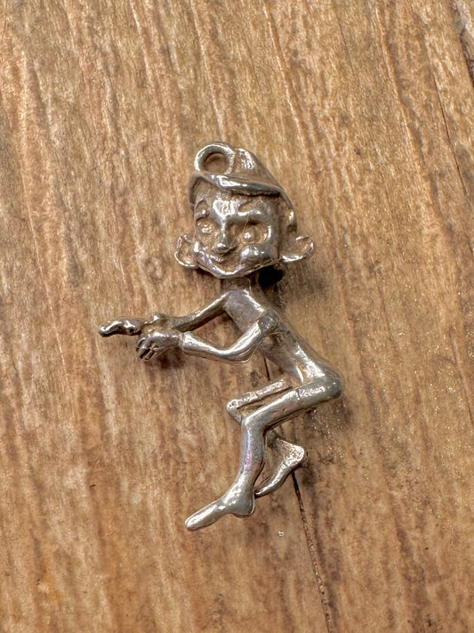 Vintage Cornish Imp 925 Sterling Silver Charm Pendant