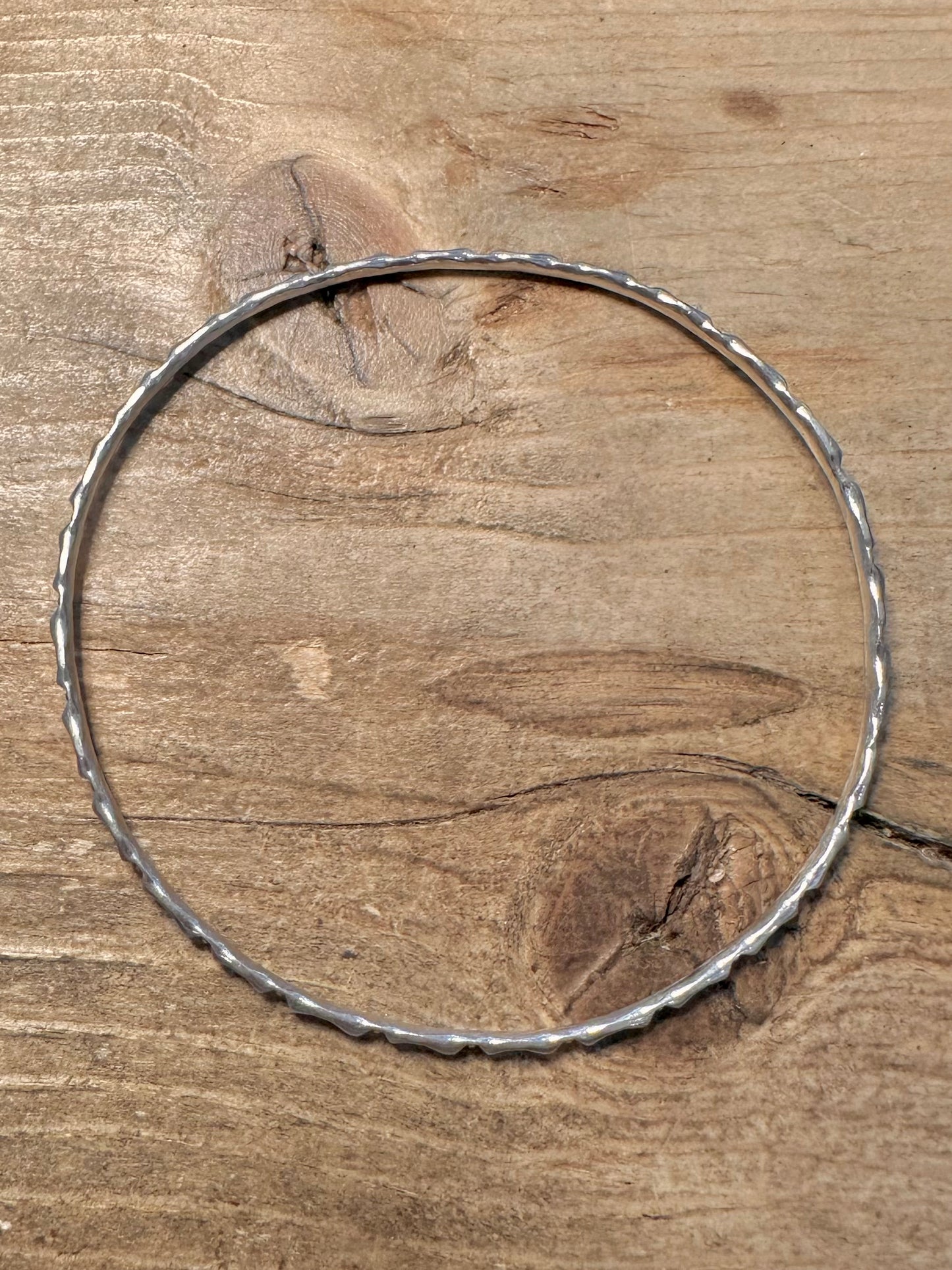 Vintage Boho Tribal Style 925 Silver Bangle