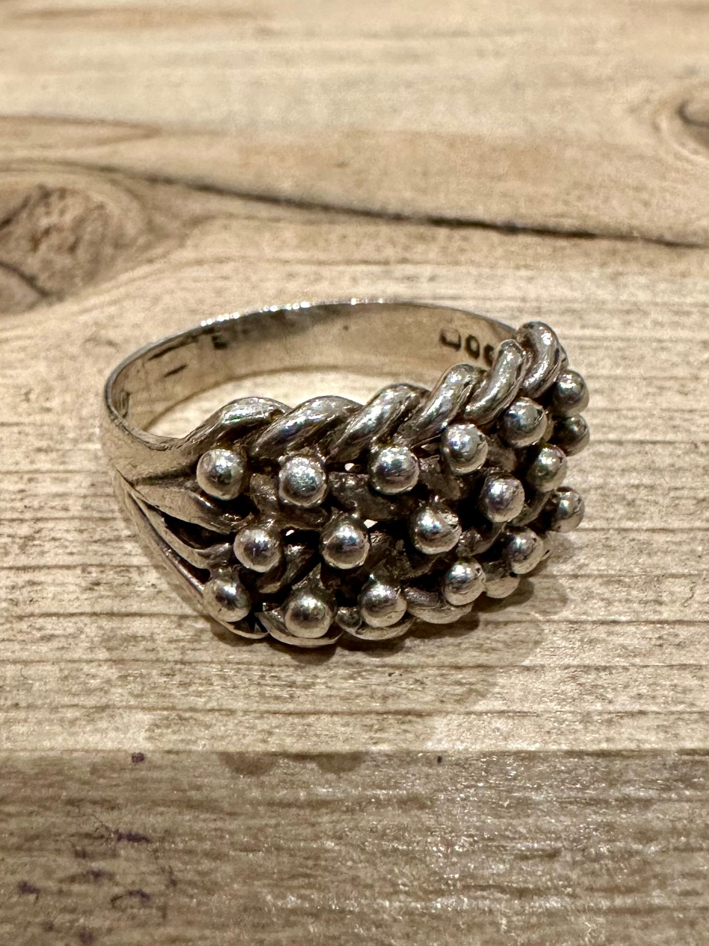 Vintage 1967 Keepers 925 Silver Size X Ring