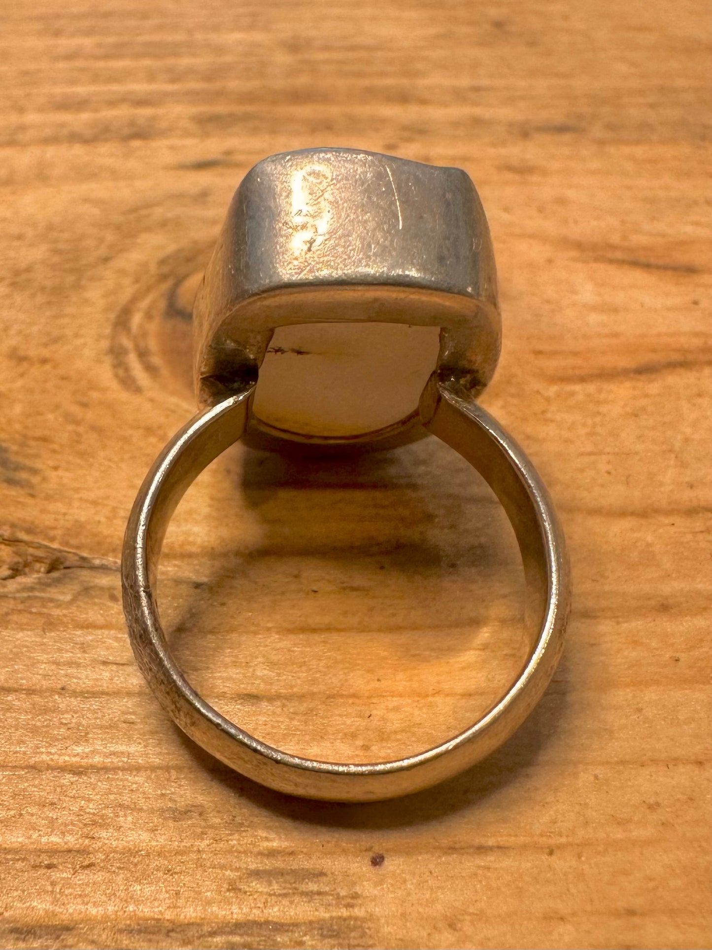 Abstract Druzy 925 Silver Size O1/2 Ring