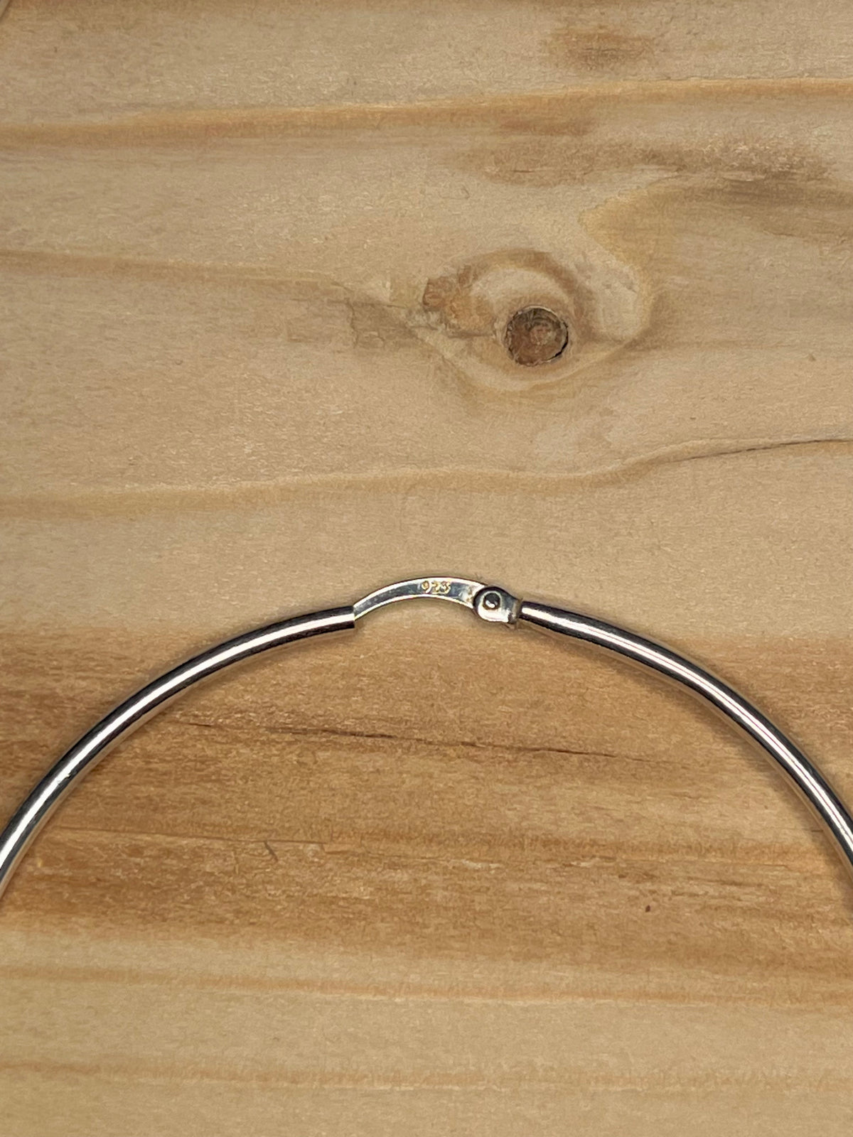 Large Skinny Hoop 925 Sterling Silver Hoop Earrings