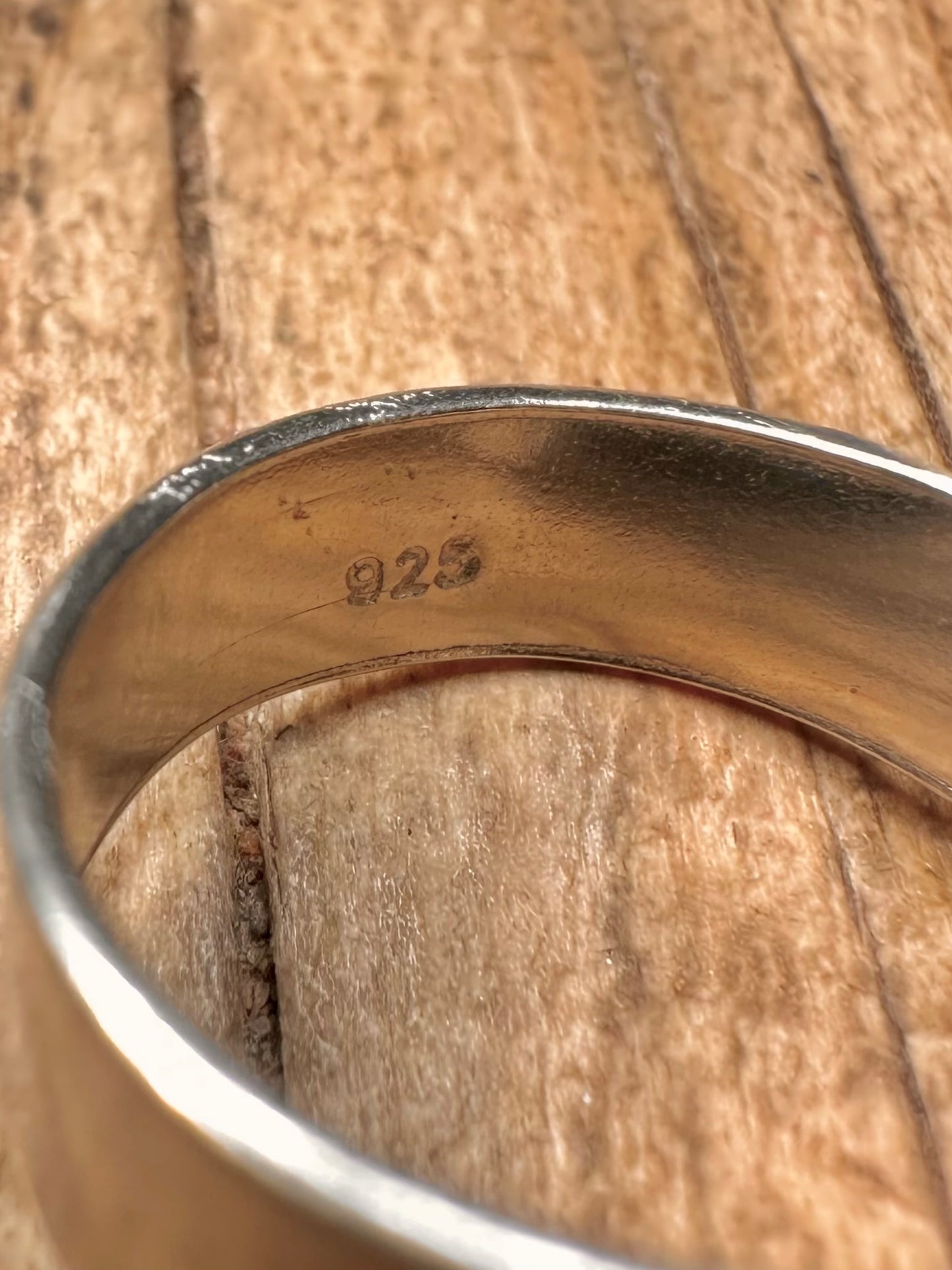 Abstract Modernist 925 Sterling Silver Size M1/2 Ring