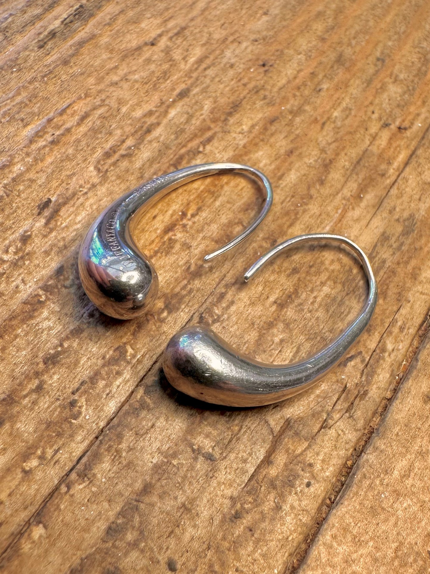 Tiffany & Co Elsa Peretti Teardrop Spain 925 Sterling Silver Earrings