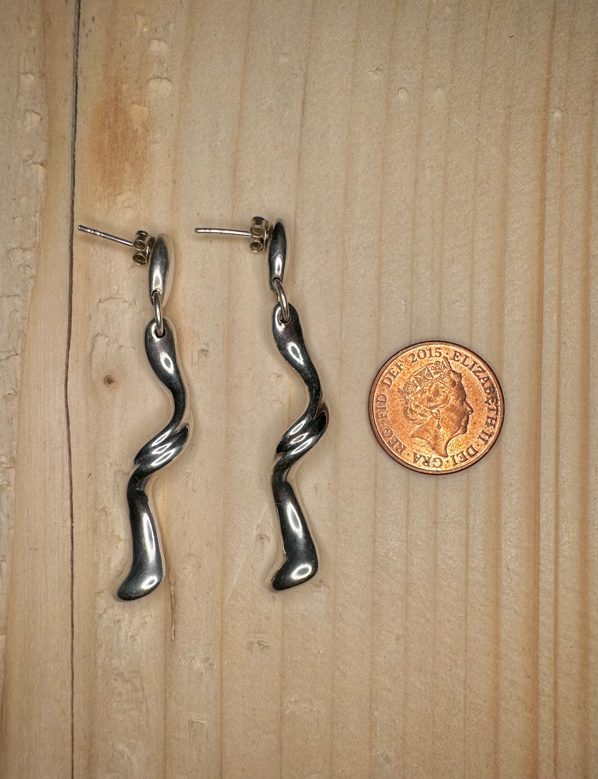 Curvy Wave 925 Sterling Silver Earrings