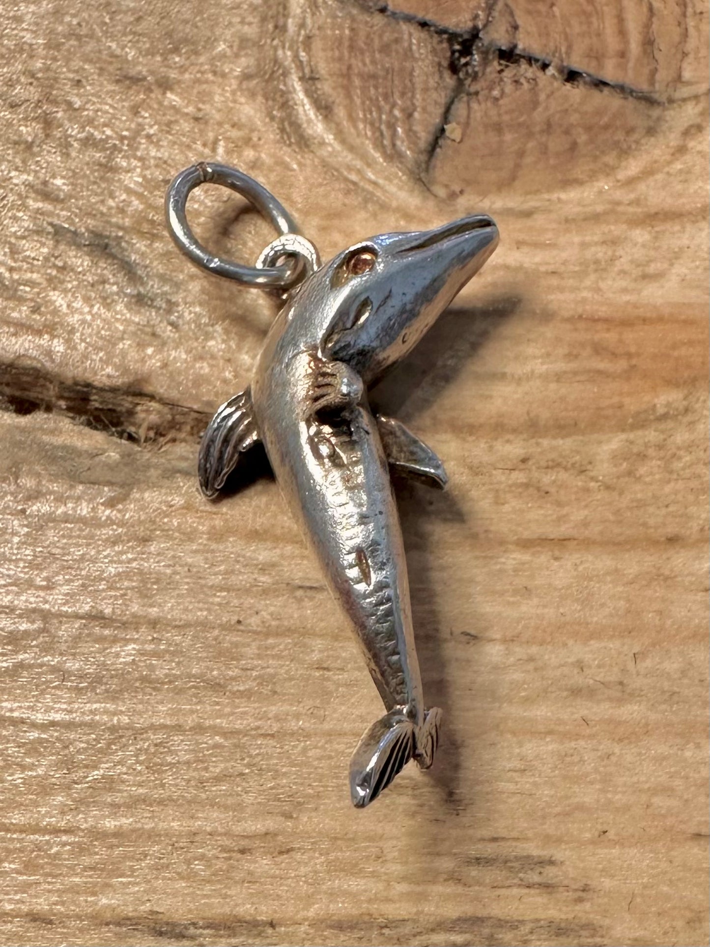 Vintage Dolphin 925 Silver Pendant