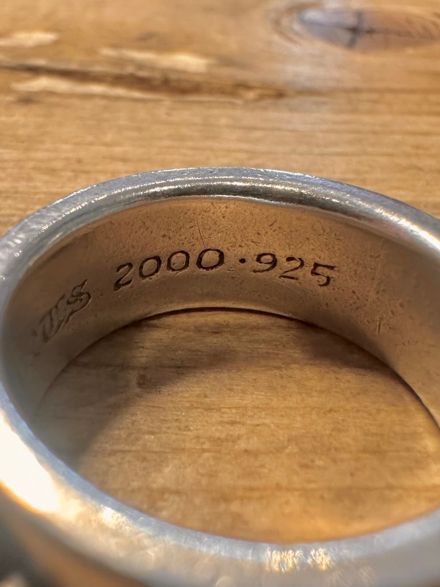 CHROME HEARTS 2000 Narrow Vine Band 925 Silver Size Q1/2 Ring