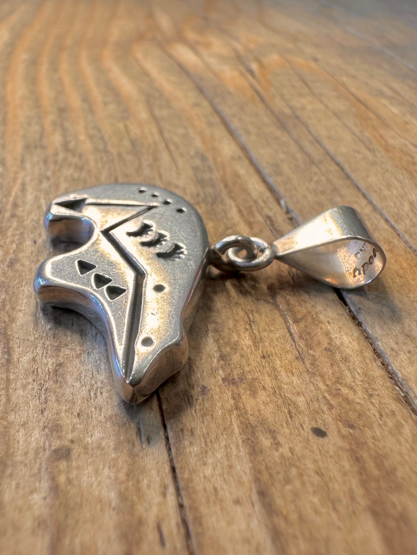 Norman Woody Navajo Bär 925 Sterlingsilber-Anhänger