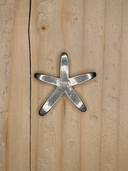 Abstract Starfish 925 Sterling Silver Pendant