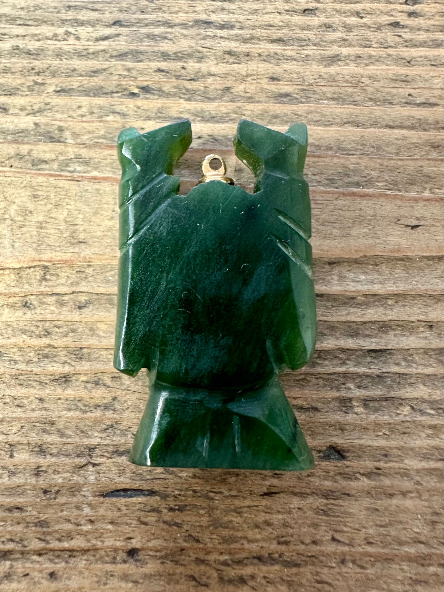 Vintage Jade Standing Buddha Pendant