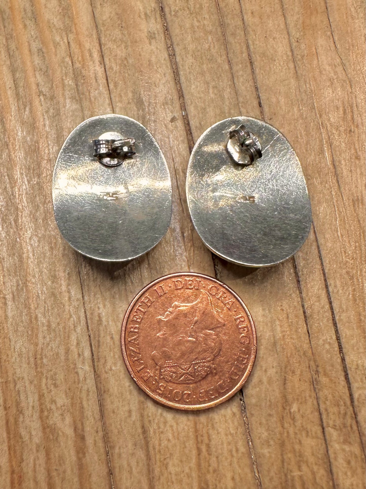 Modernist Dome Stud 925 Sterling Silver Earrings