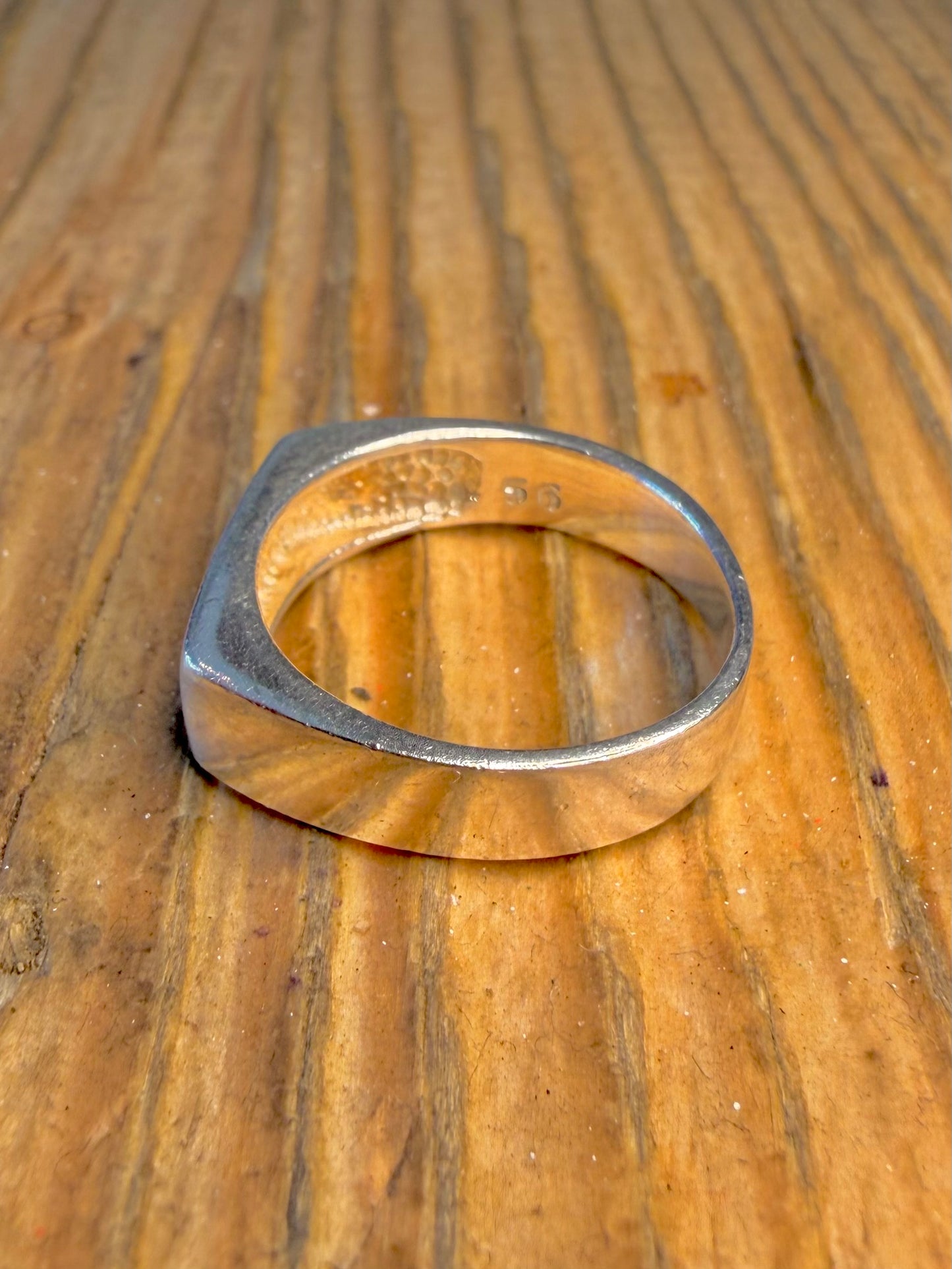 Flat Rectangle 925 Sterling Silver Size O Ring