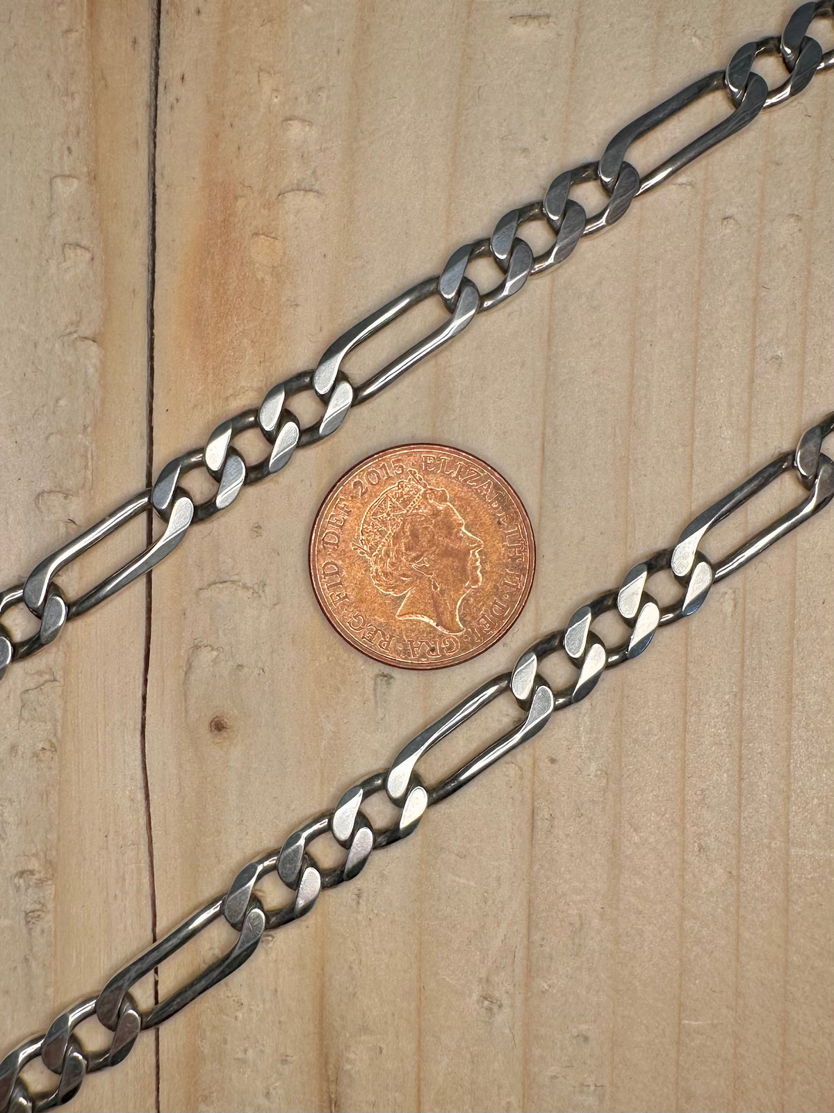 Chunky Figaro Link Chain 925 Sterling Silver 20 inch Necklace