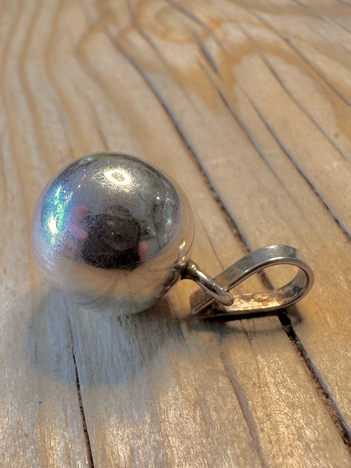 Vintage Ball Chine 925 Silver Pendant