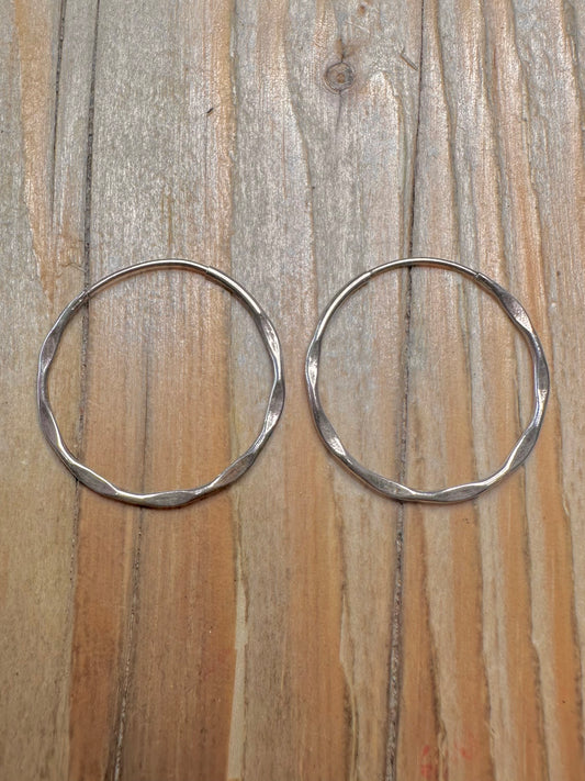 Abstract Hoops 925 Sterling Silver Earrings
