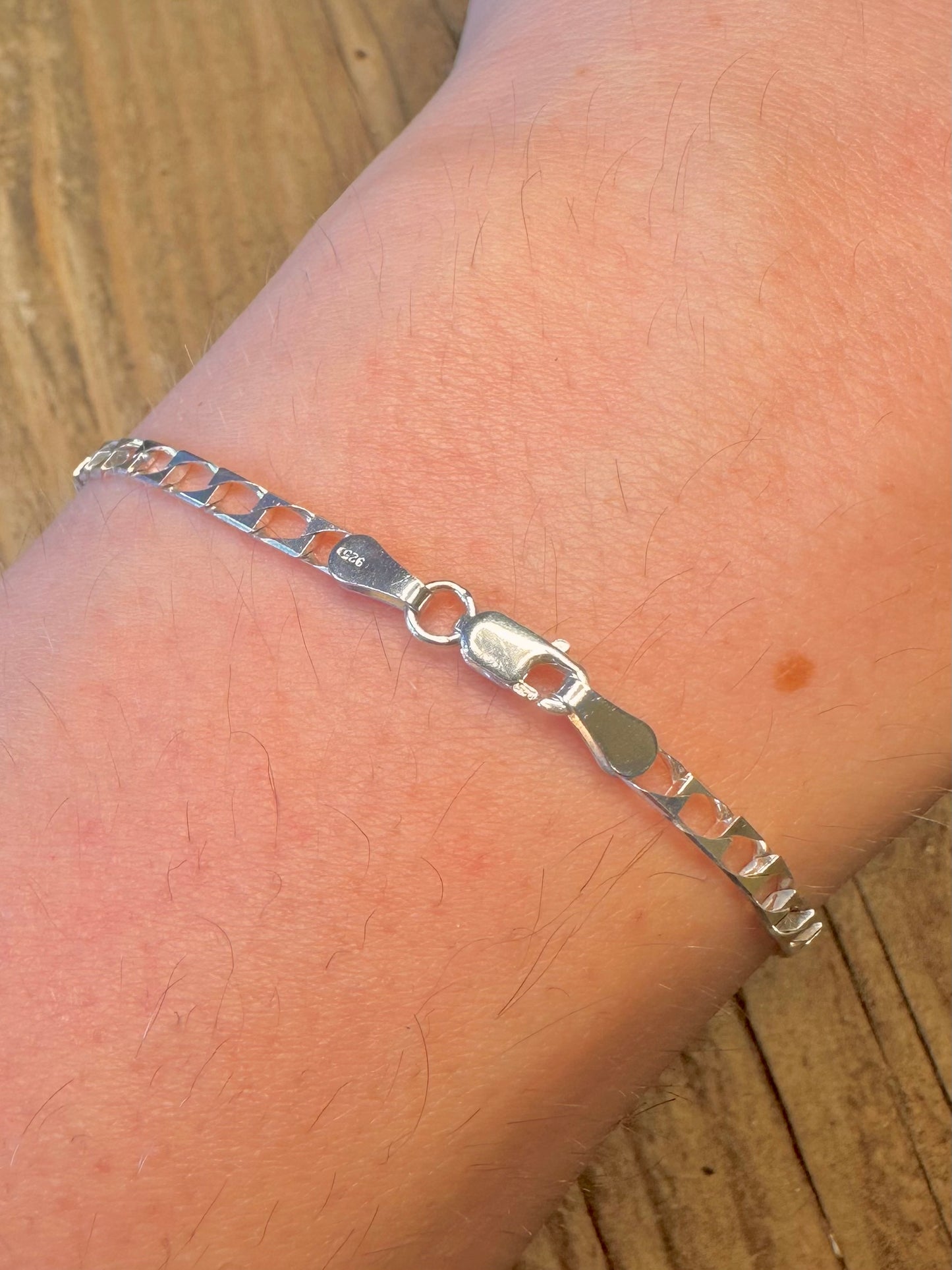 Curb Chain 925 Sterling Silver 7.5 inch Bracelet