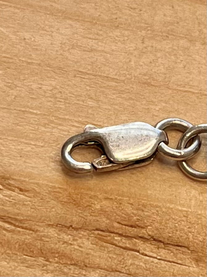 Modernist Bar Link 925 Sterling Silver 20.5 Inch Necklace