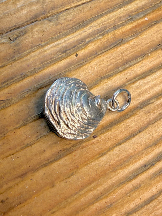Oyster Clam Pearl Charm 925 Sterling Silver Pendant