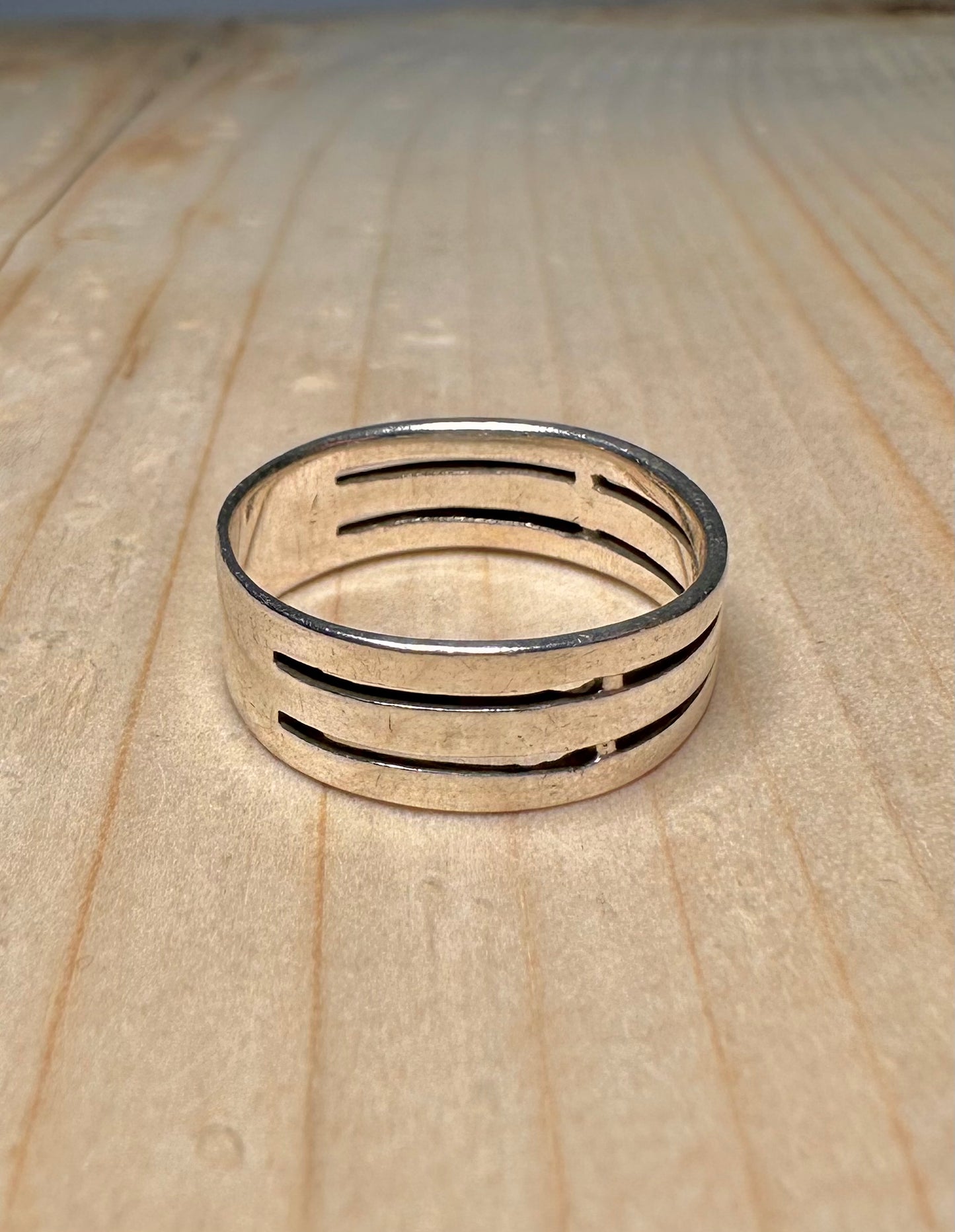 Jump Ring Band 925 Sterling Silver Size V Ring