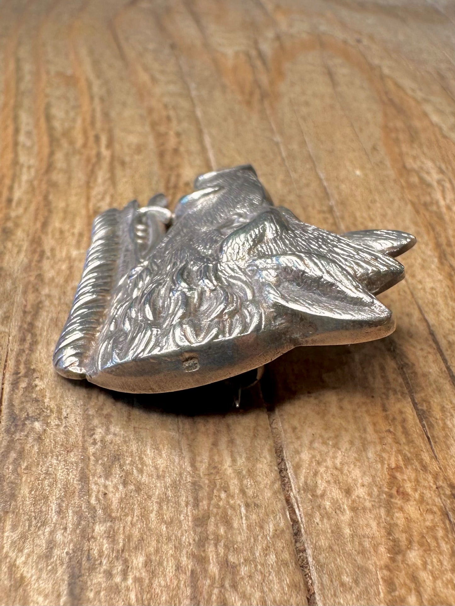 Vintage Rare 1927 Boars Head Campbell College 925 Sterling Silver Brooch