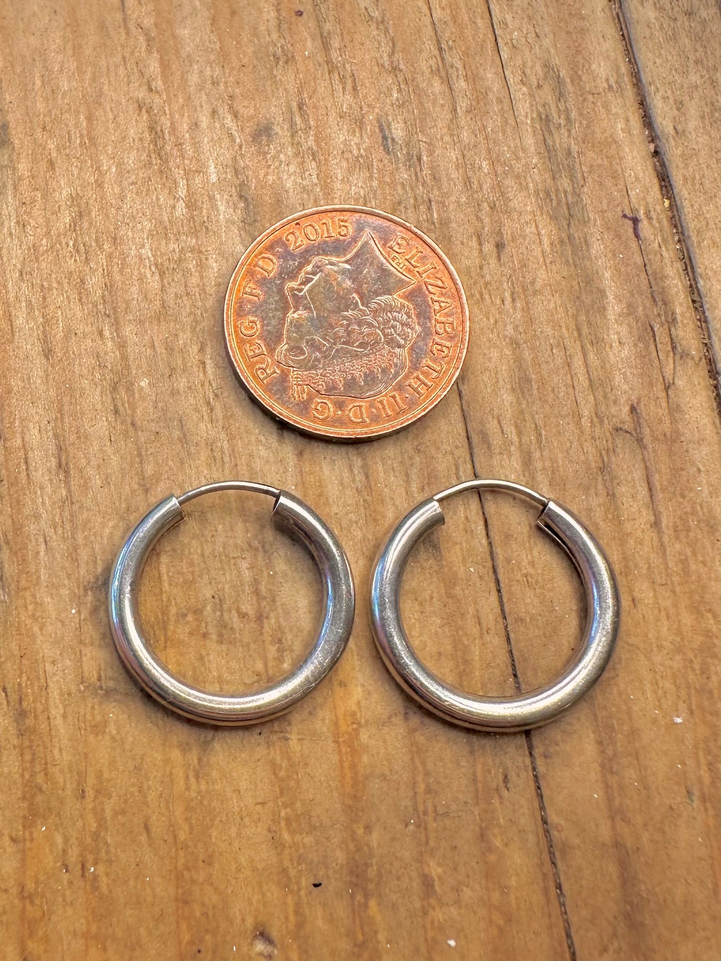 Rounded Hoops 925 Sterling Silver Earrings