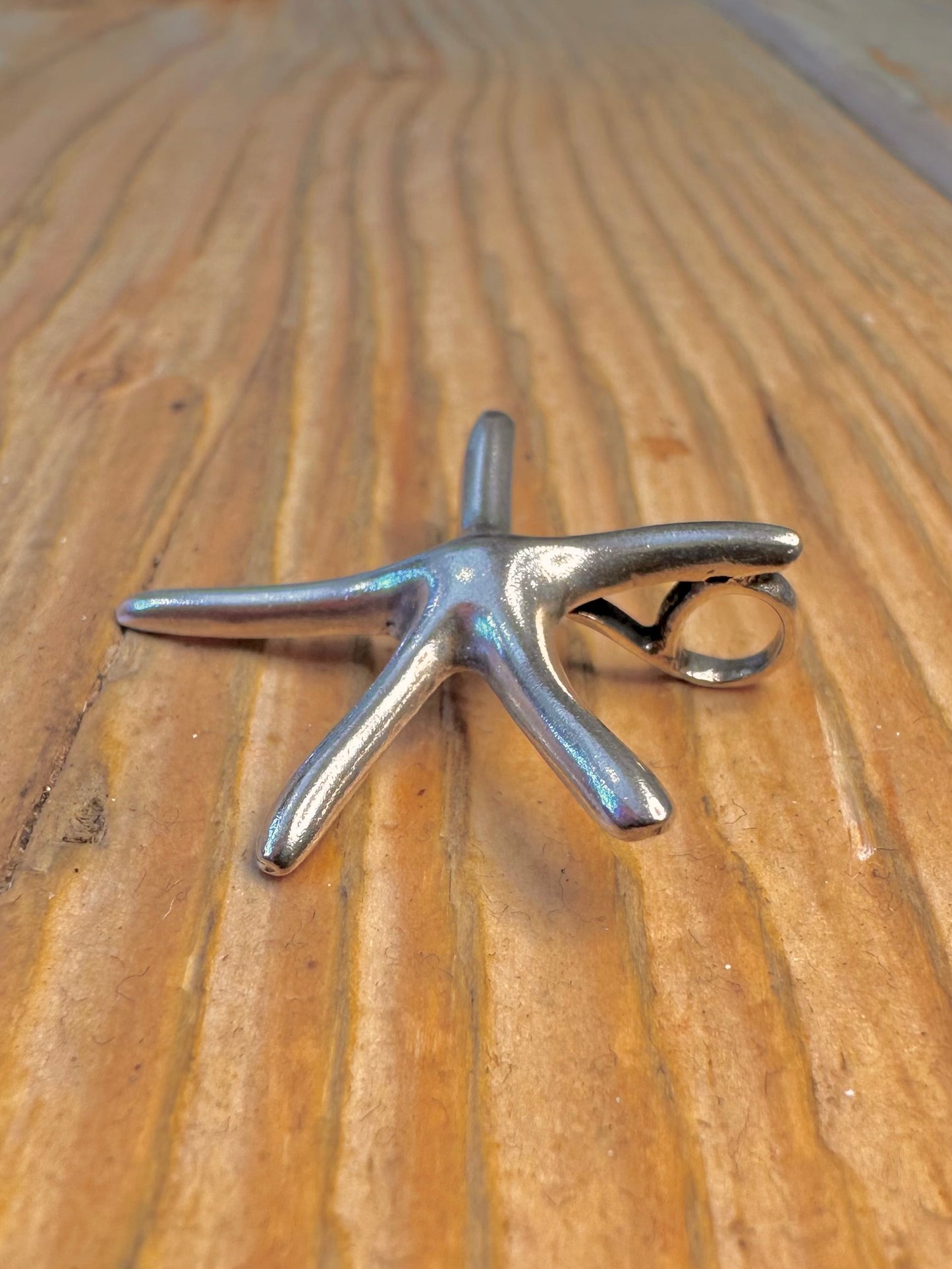 Abstract Starfish 925 Sterling Silver Pendant