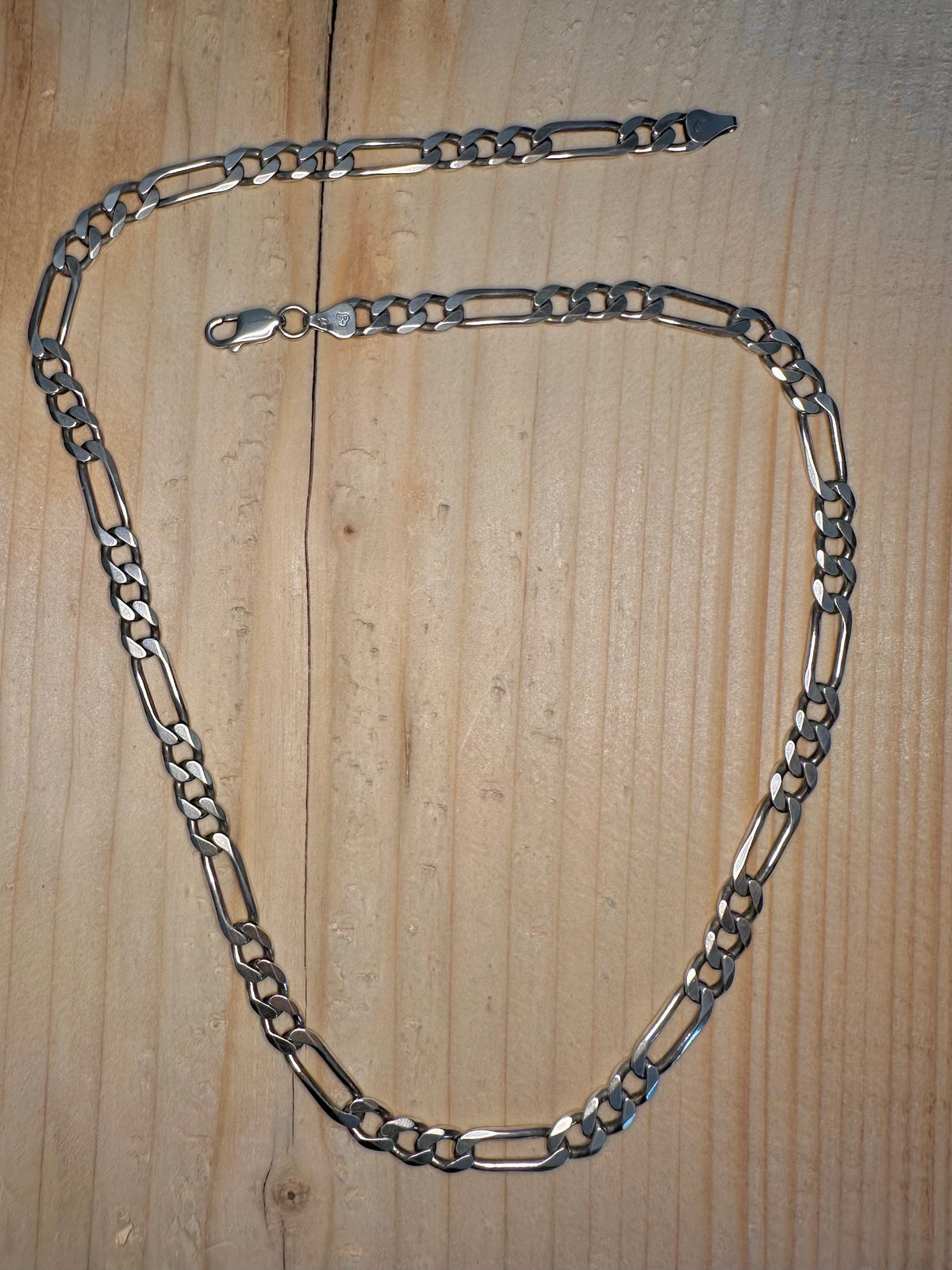 Chunky Figaro Link Chain 925 Sterling Silver 20 inch Necklace