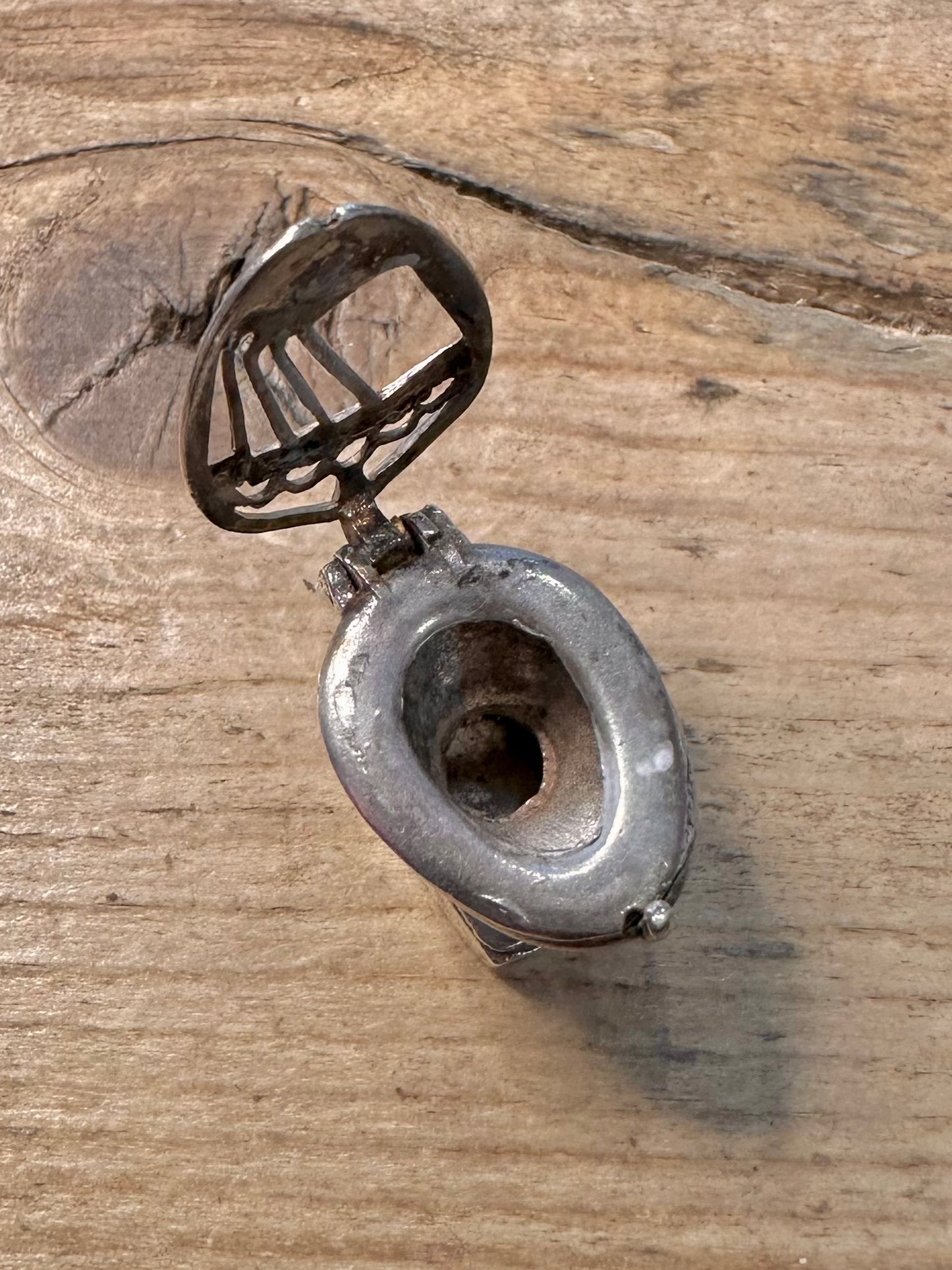Vintage Toilet Playing Cards Articulated 925 Silver Charm Pendant