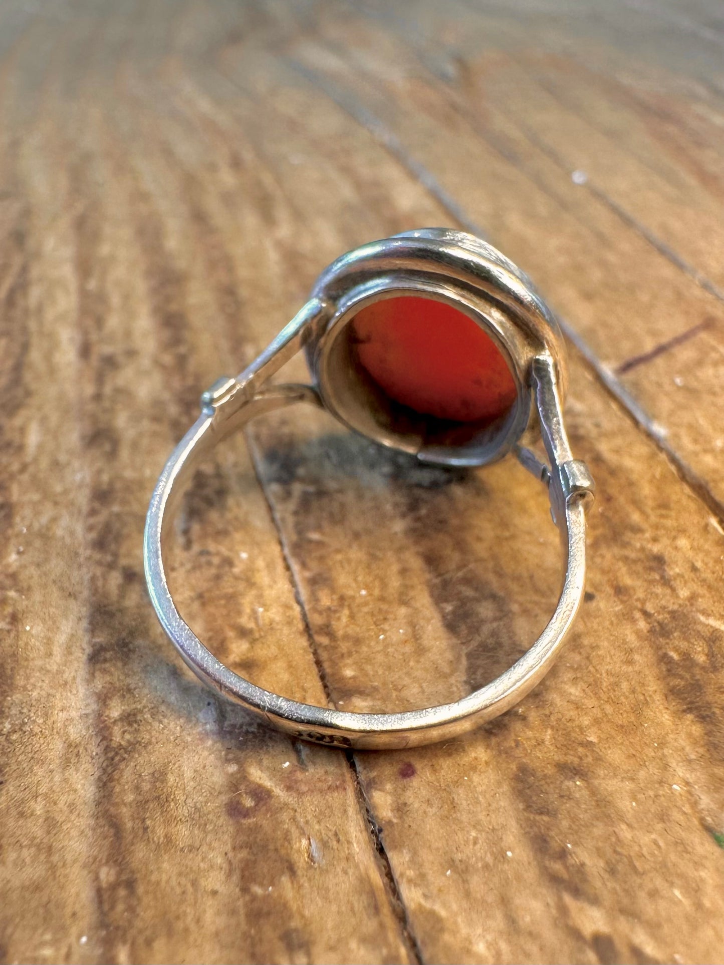 Cameo Oval 800 Silver Size L Ring