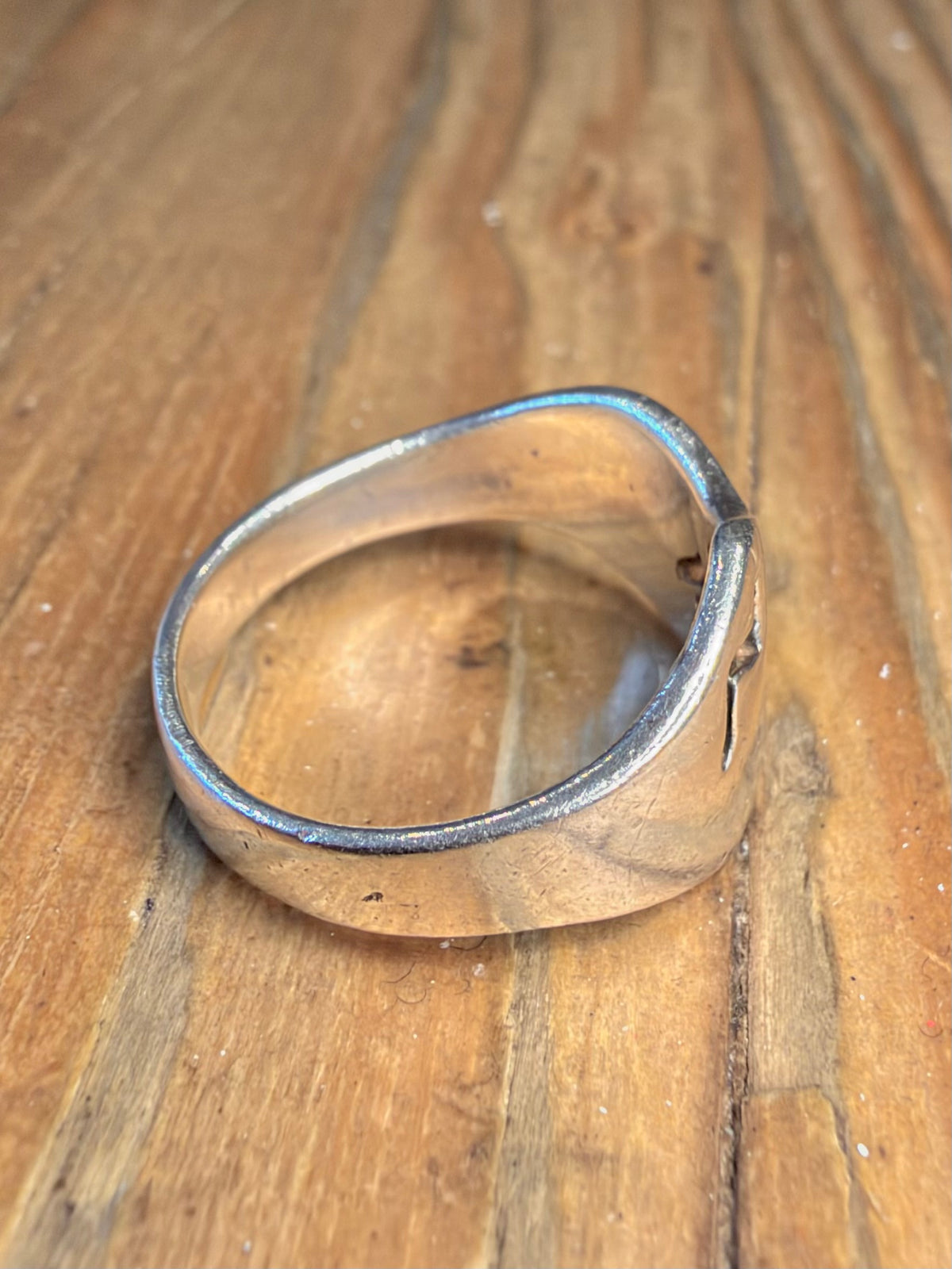 Wavy Cut Out Symbols 925 Sterling Silver Size N Ring