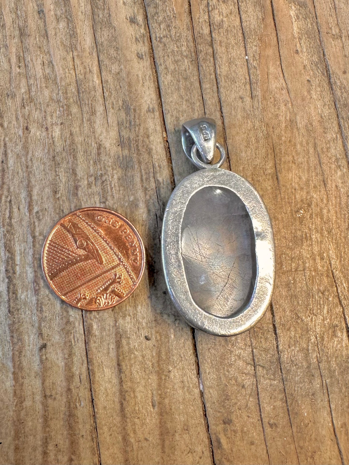 Mondstein Oval 925 Sterling Silber Anhänger