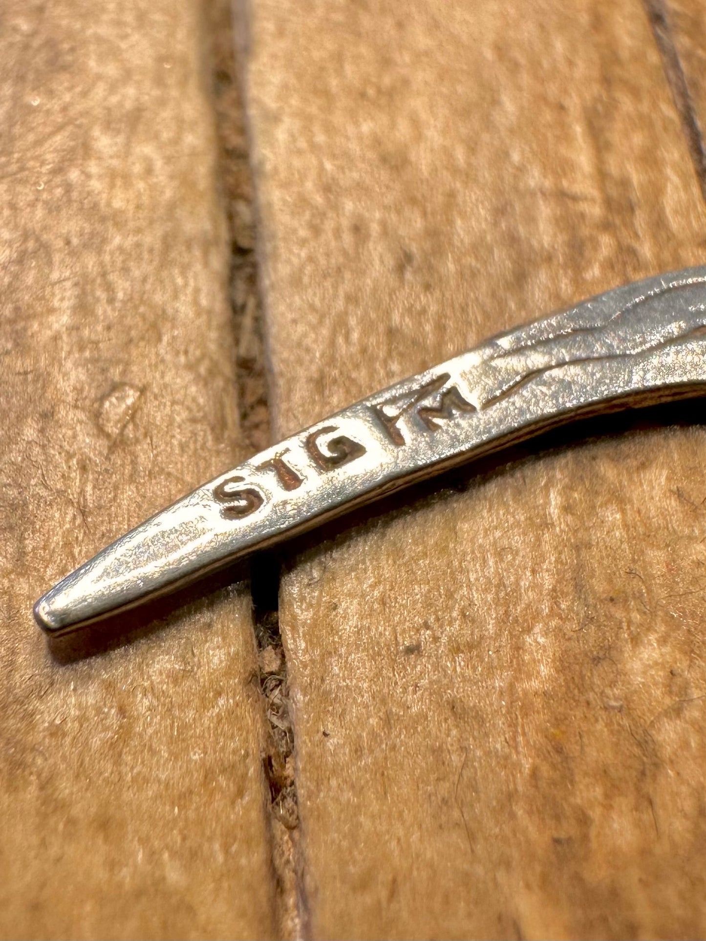 Boomerang Engraved Maker PM 925 Sterling Silver Charm Pendant