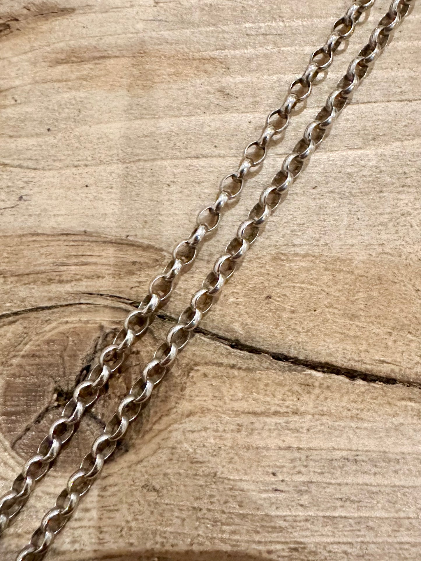 Vintage Belcher Chain 925 Silver 19 inch Necklace