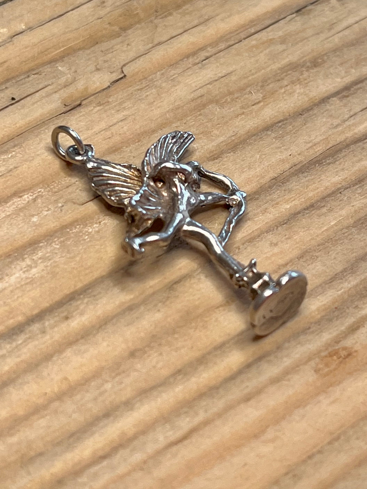 Cupid Firing His Arrow 925 Sterling Silver Pendant