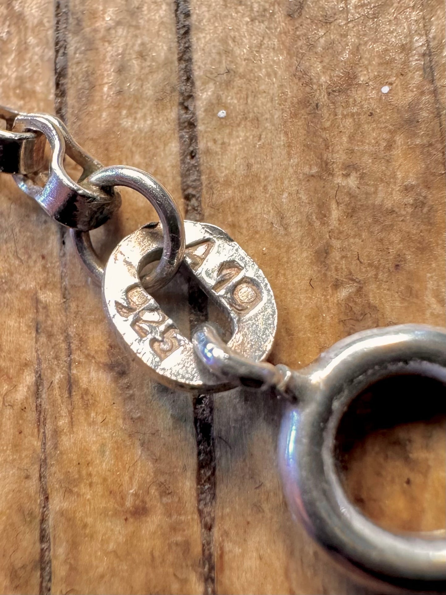 Einzigartige Gliederkette aus 925er Sterlingsilber, 50,8 cm lange Halskette