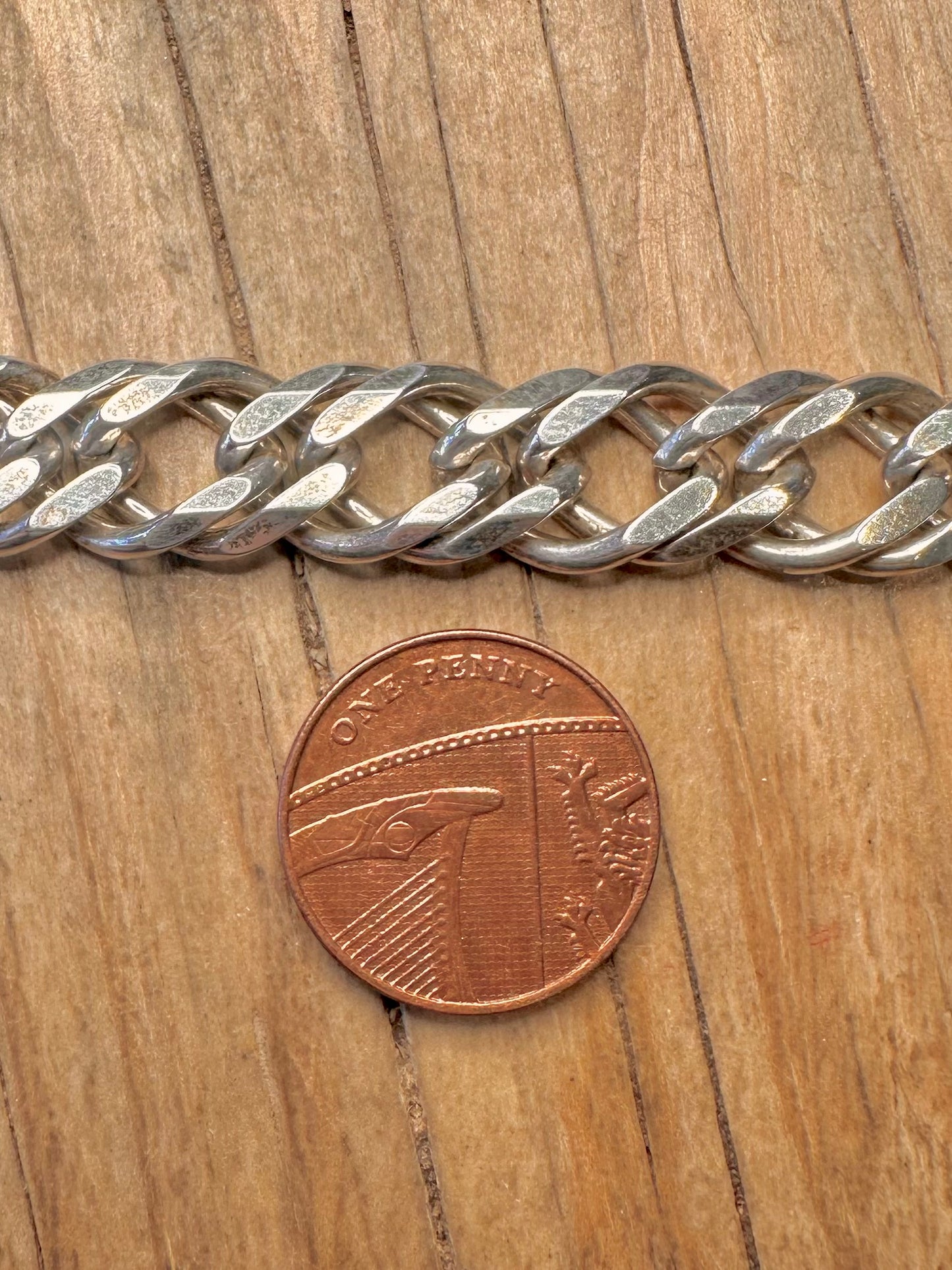 Vintage Chunky Double Link Italy 925 Sterling Silver 20.5 inch Necklace