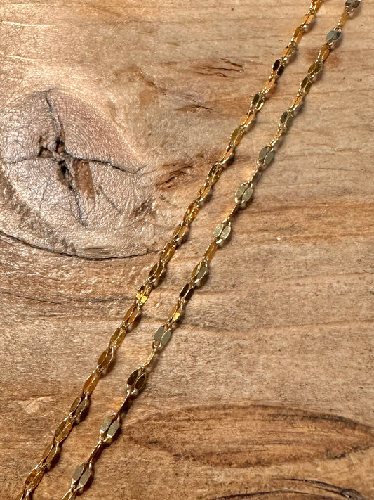 Modern Forzatina Chain Gold on 925 Silver 17.8 inch Necklace