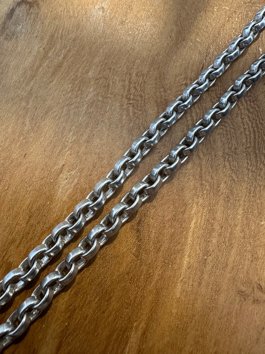 Vintage Cable Chain Heavy 925 Silver Necklace