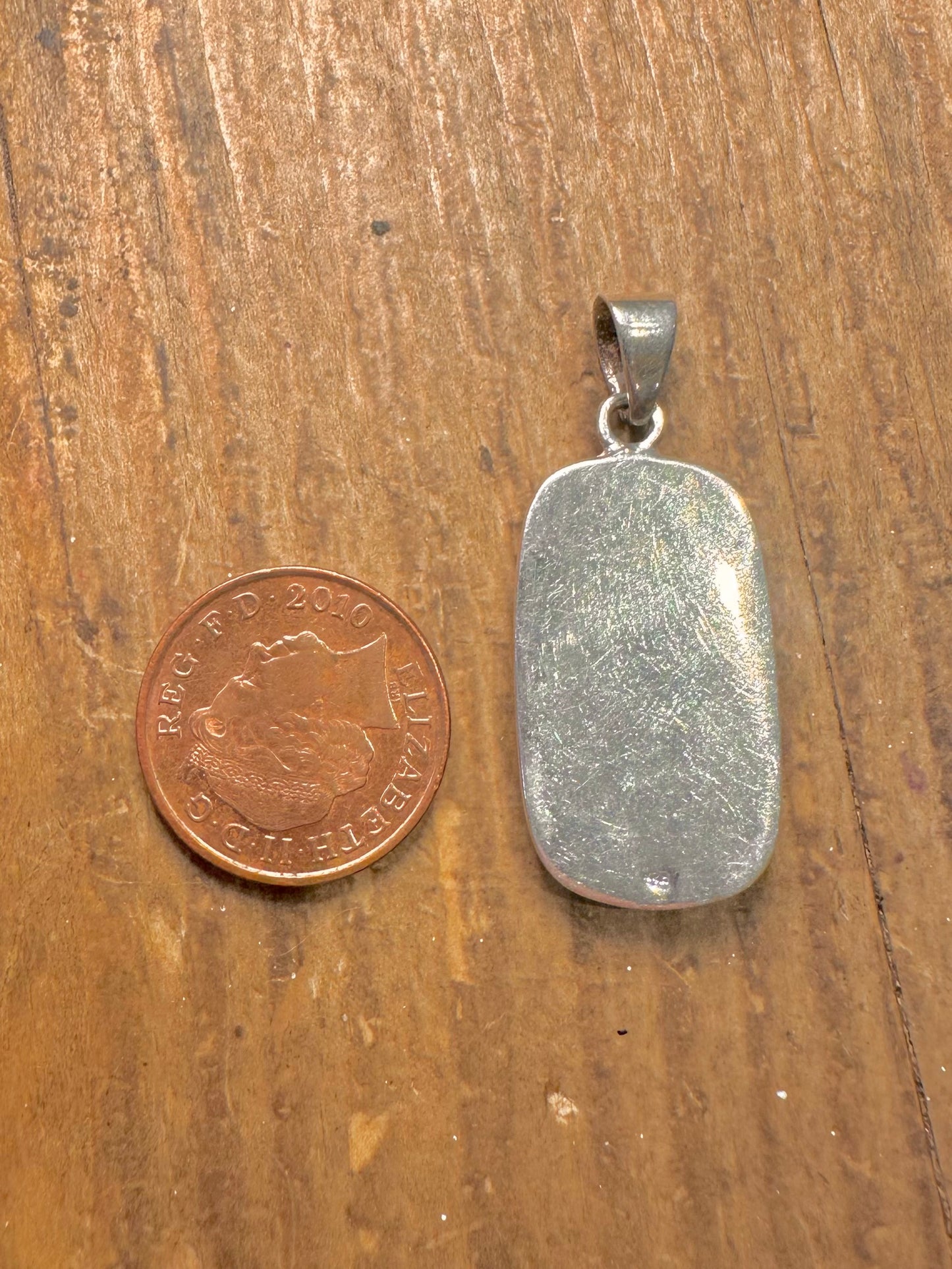 Turquoise Rectangle 925 Sterling Silver Pendant