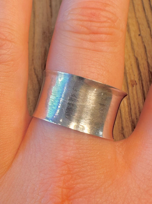 Wide Band 925 Sterling Silver Size X Ring