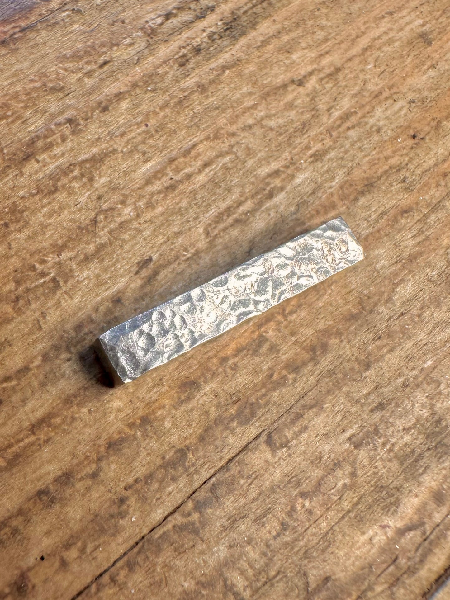 Hammered Textured 2007 Rectangle Edinburgh 925 Sterling Silver Pendant