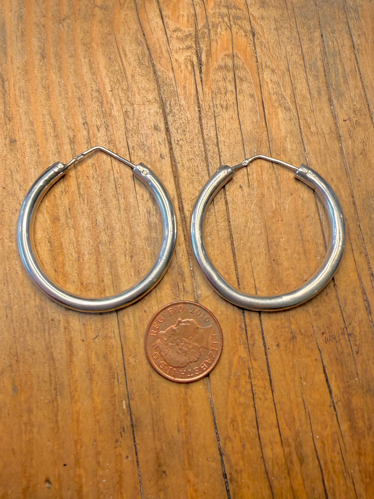 Chunky Rounded Hoops 925 Sterling Silver Earringa