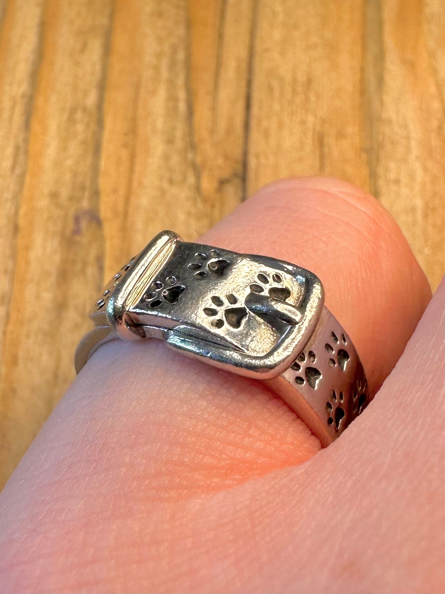 Buckle Dog Prints Charlie 925 Sterling Silver Size O Ring