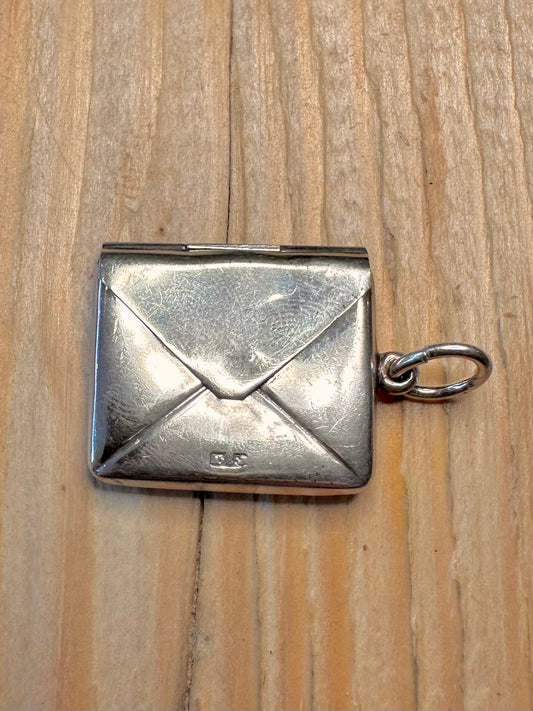 Vintage Envelope Stamp Holder 925 Silver Pendant