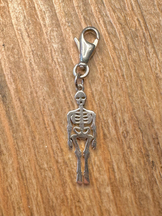 Vintage Skeleton with Clasp 925 Sterling Silver Pendant