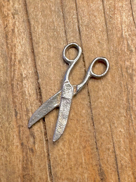 Vintage Scissors 925 Sterling Silver Charm Pendant