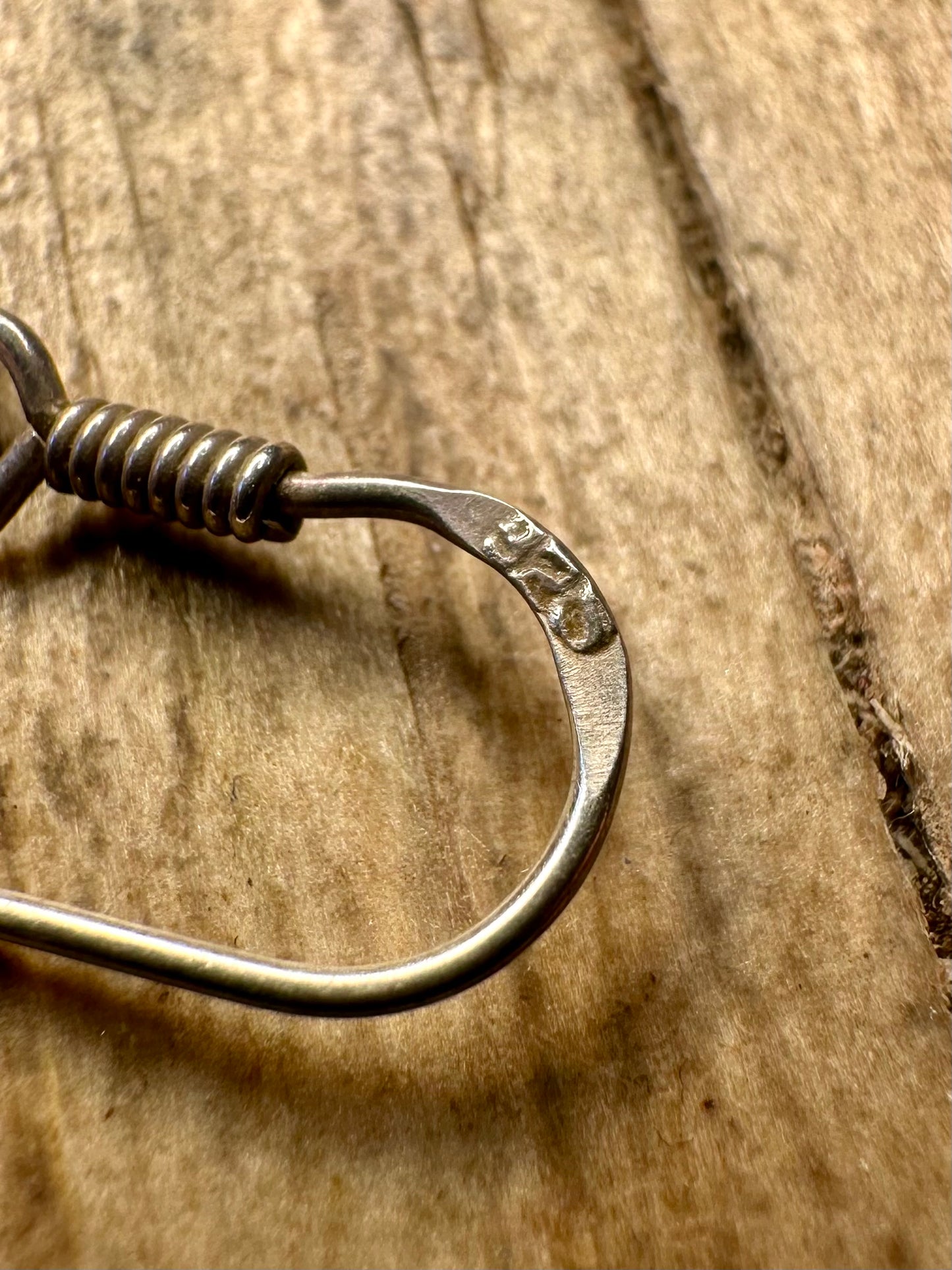 Vintage Amethyst Dangle 925 Sterling Silver Earrings