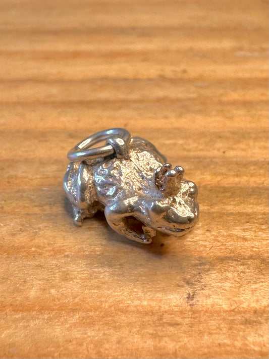 Frog Prince with Crown 925 Sterling Silver Charm Pendant