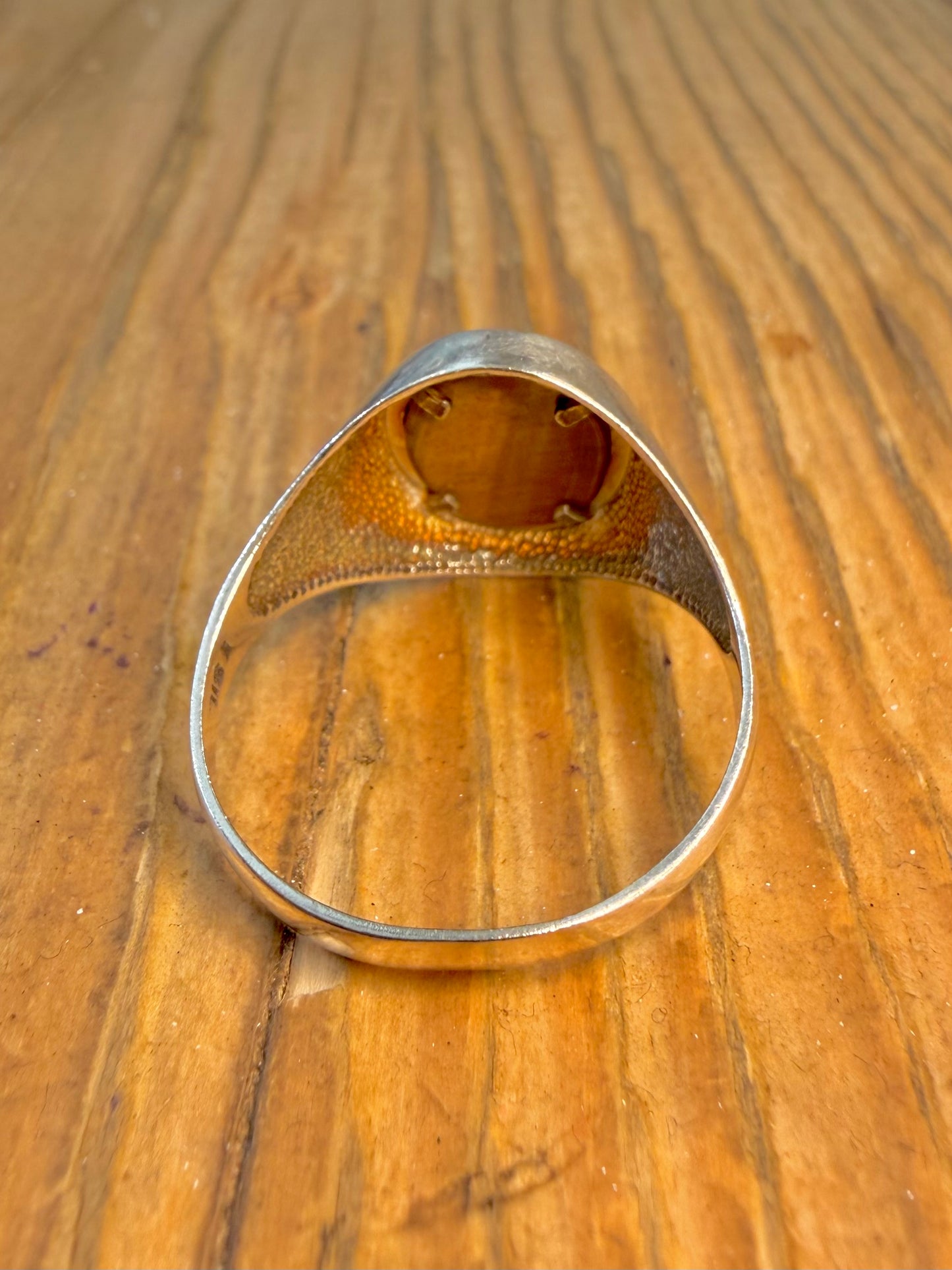 Tigers Eye Signet 925 Sterling Silver Size Z Ring