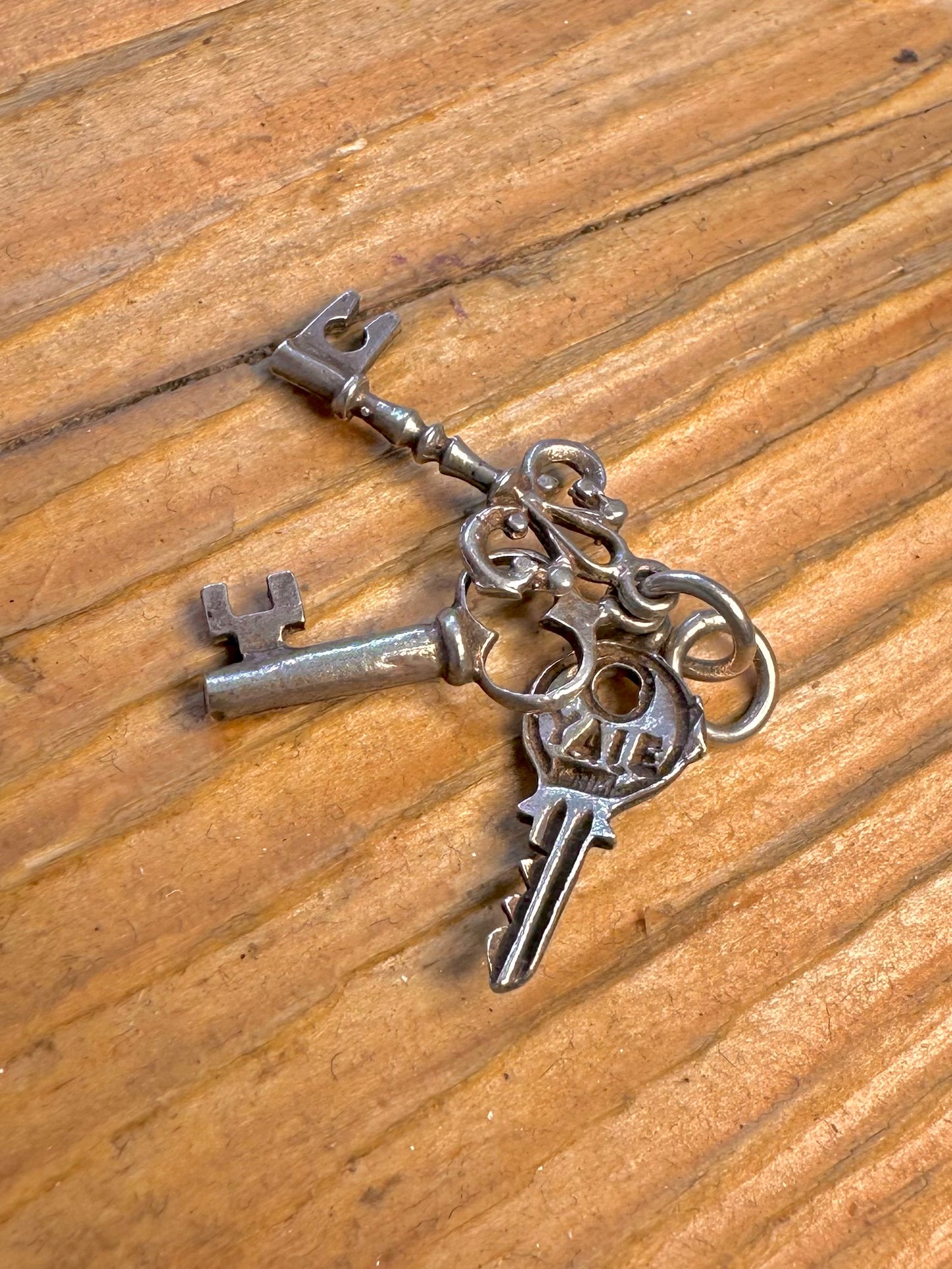 Yale Set of Keys 925 Sterling Silver Charm Pendant