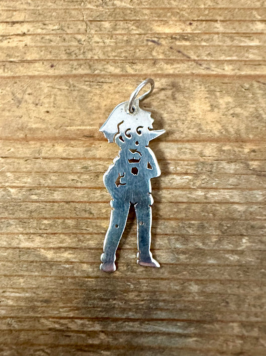 Vintage Character Figure 925 Silver Pendant